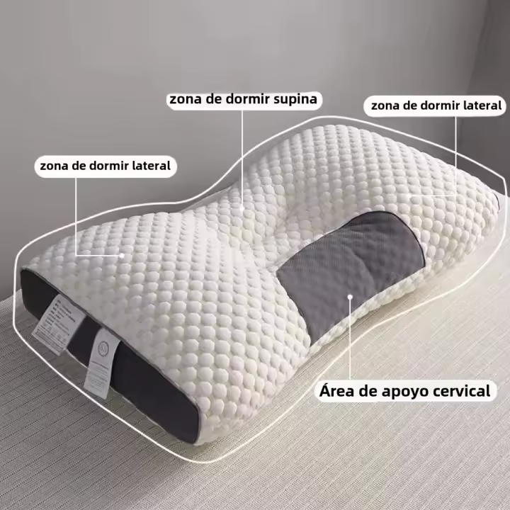 Almohada De Masaje Para El Cuello 100% Algodón No Colapsa Ni Deforma Soporte Para La Vertebra Cervical Ayuda Al Sueño Almohada Rectangular Sólida - 1