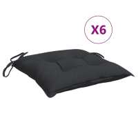 vidaXL Cojines para silla 6 uds tela Oxford 40x40x7 cm Color Antracita,  Gris,  Crema y mas Cojín Decorativo de Asiento Cojines de muebles de salon - details 11