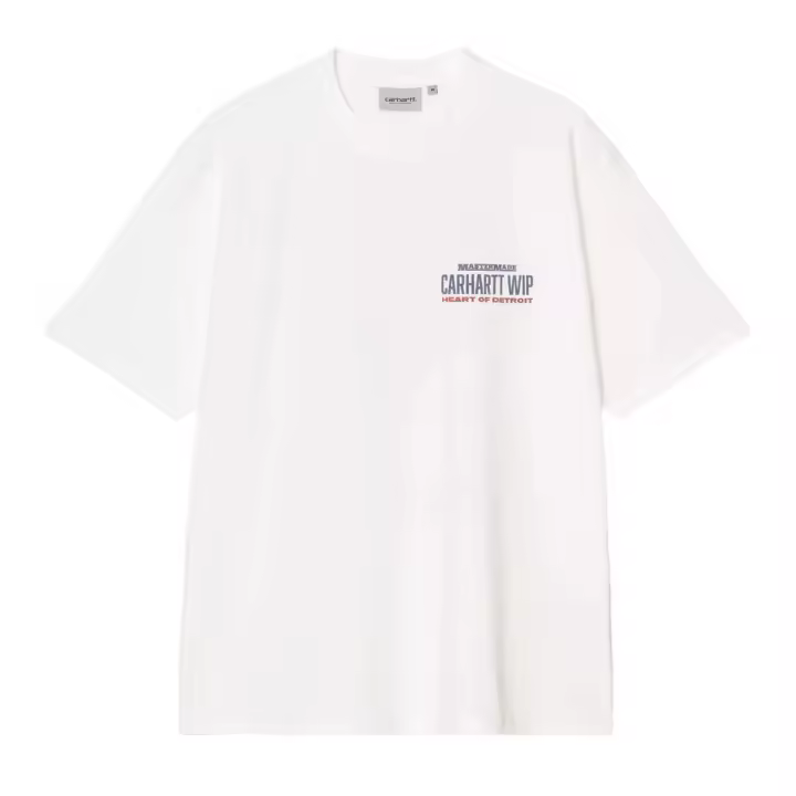 Camiseta Blanca Carhartt Arcan T-Shirt White de Corte Holgado - 1