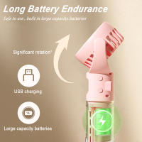 Ventilador Portátil Mini Con Humidificador USB Recargable Para Viajes Y Exteriores Pequeño Y Portátil Con Nieve De Agua - details 5
