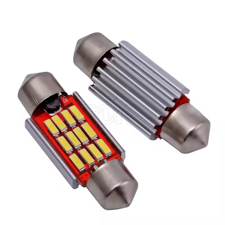 2PCS Luz De Lectura LED Para Coche Universal CANBUS Interior Domestico 31mm 36mm 39mm 41mm Luz Blanca Suave C5W C10W 4014 - 1