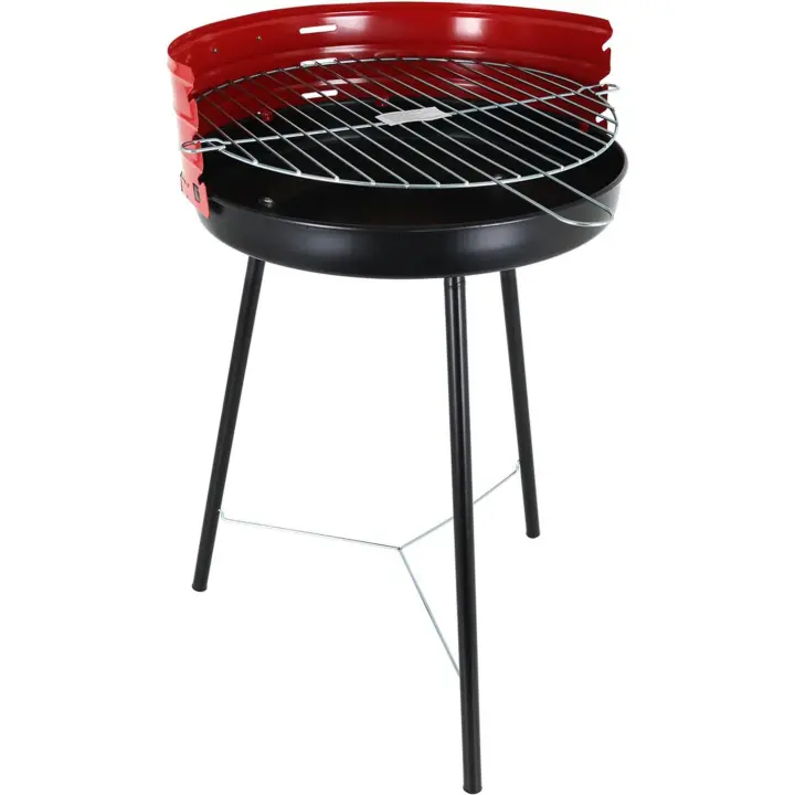 Algon - Barbacoa Redonda con Refuerzo 42cm - Resistente, Duradera y Fácil de Limpiar - Versátil para Exteriores - Portátil y Compacta - 1