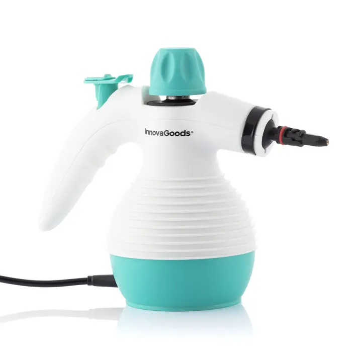 InnovaGoods® Vaporeta limpieza hogar, Multiuso Limpiador a Vapor, Vaporeta con 9 accesorios, Limpiador de Manchas a Vapor, Vaporeta de mano 0,35L, 3 Bar, 1000W, Limpiador a Vapor. - 1