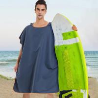 Poncho Toalla Rápida De Secado Microfibra Para Playa Robe De Cambio Para Adultos Toalla De Natación Con Capucha - details 3