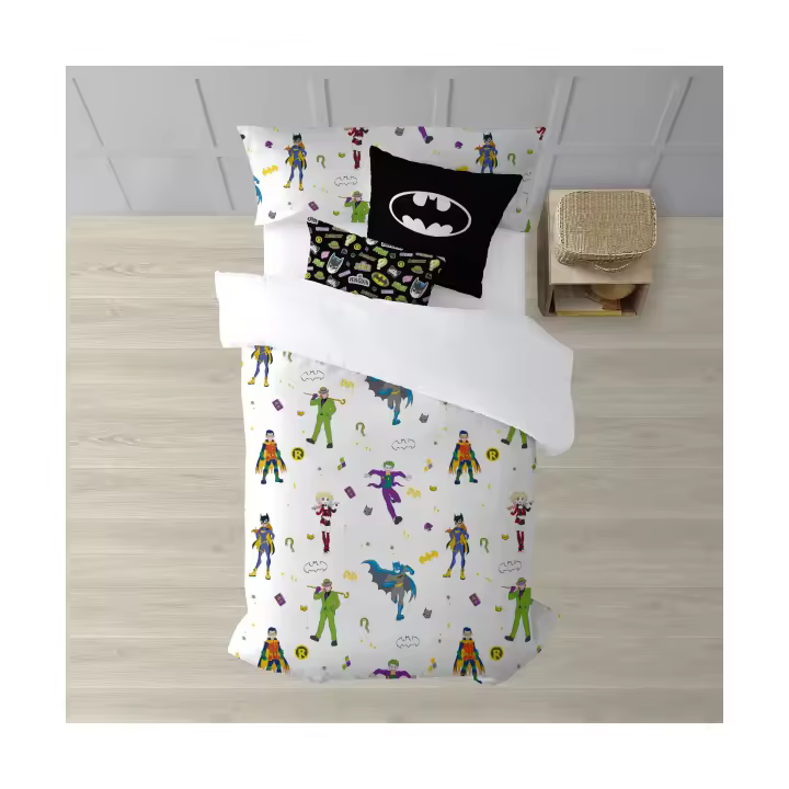 BL Belum Funda Nórdica con Botones 100% Algodón Batman Childish - Orgánico y Suave - 1
