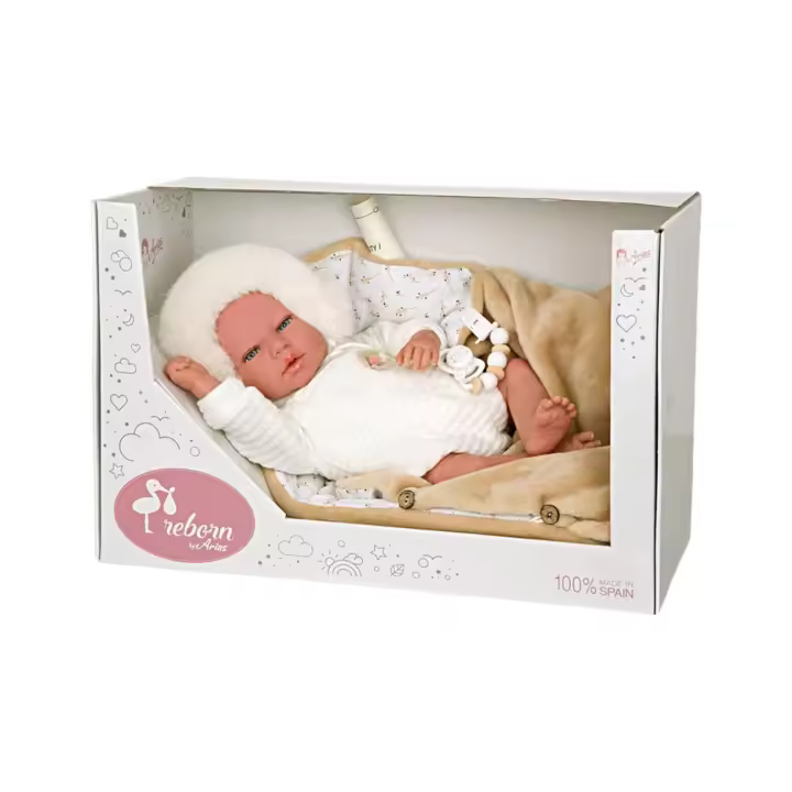 Muñeca Reborn 40 cm Alejandra Beige con Saco de Dormir  - Arias 98146 - 1