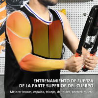 SPORTNOW Extensor de Pecho Músculo Extensor Ajustable Ejercitador Tensores Musculación con Resistencia Ajustable 10-200 kg para Entrenamiento en Casa Oficina Viaje Negro - details 4