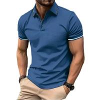 Camisa Polo Para Hombre De Manga Corta Verano Transpirable Basic Botones Ligero Suéter De Gimnasio Estilo Coreano Daily Polyester - details 4