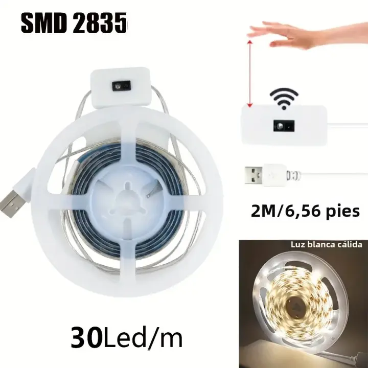 Lámpara Nocturna LED DC 5V Con Sensor De Movimiento USB Luz De Fondo Para TV Y Cocina Cinta LED De Iluminación Nocturna Ajustable - 1