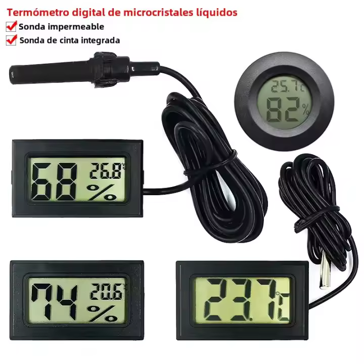Termómetro Digital LCD Mini Para Nevera Y Congelador Resistente Al Agua Medidor De Temperatura Interior Y Exterior Rango 50-110℃ - 1