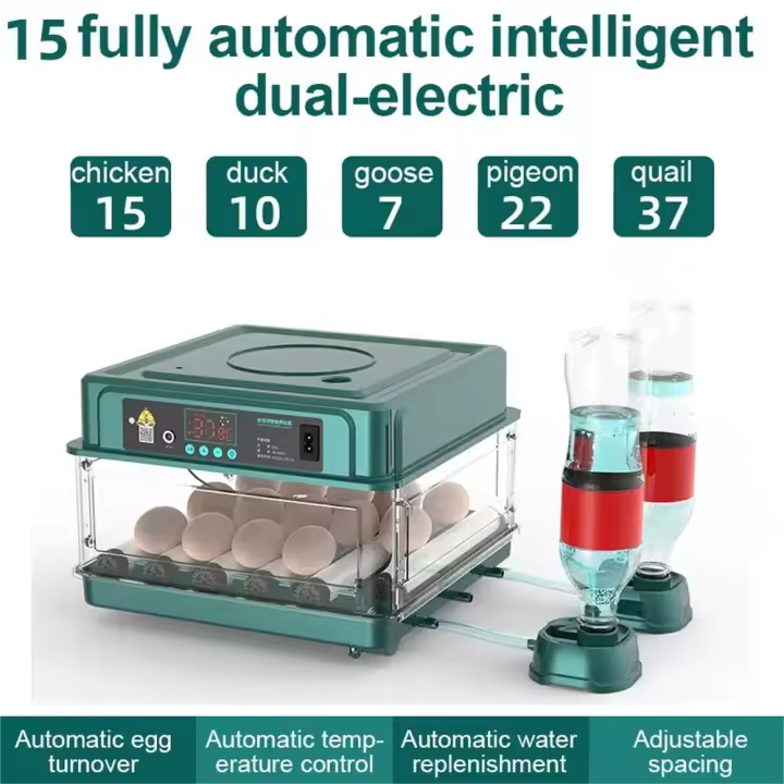 Incubadora Automática de Huevos - Control de Temperatura y Humedad - 1