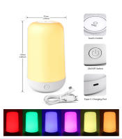 Lámpara De Noche Inteligente Bluetooth Con Toque Y Luz LED RGB Ajustable Recargable Por USB Para Niños Lámpara De Escritorio Decorativa Para Exteriores Y Camping - details 1