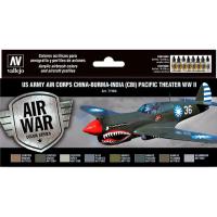 ACRYLICOS VALLEJO - AIR WAR: U.S. ARMY AIR CORPS CHINA - BURMA - INDIA (C.B.I.) PACIFIC THEATER WW II (8 colores) - CONJUNTO DE PINTURAS - details 0