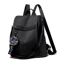 Mochila Impermeable Para Mujer Estilo De Moda Oxford Con Borla Y Pelota De Pelo Gran Capacidad Para Viajes Y Escuela - details 10
