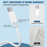 Cargador Rápido USB C o Lightning para iPhone y Cables de Carga, Cargador USB C 20, 25W con Cable iPhone o Cable USB C, Enchufe Cargador Doble USB Tipo C con Cable Carga Rápida PD3.0 para iPhone 12/13/11/X/XS Pad Pro/Air, Samsung Galaxy etc - details 3