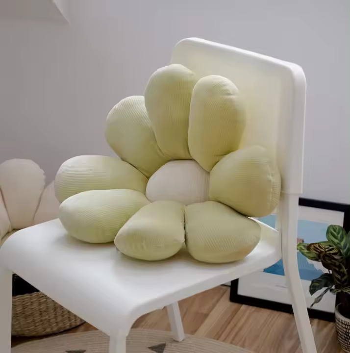 Cojín De Silla Moderno Estilo Nórdico Con Flor Decoración Para Estudio Y Dormitorio Almohada Suave Para Butt Cojines De Oficina Sedentaria 38x38cm - 1