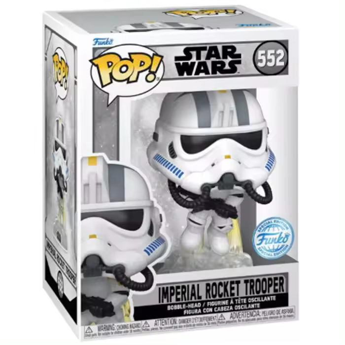 Figura Pop Star Wars Battlefront Imperial Rocket Trooper Exc-Figura de Vinilo Coleccionable - Idea de Regalo- Mercancia Oficial - Juguetes para Niños y Adultos - Movies Fans - Muñeco para Coleccionistas y Exposición - 1