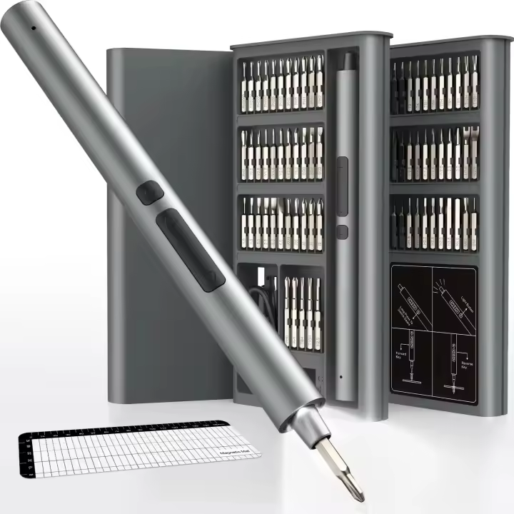 Juego De Destornilladores Eléctricos De Precisión 75 En 1 Con 71 Brocas Magnéticas Phillips Torx 3 Luces LED Multifuncional Herramienta De Reparación - 1