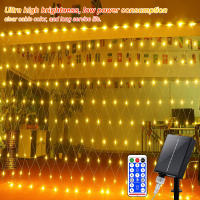 Luces Solares De Red 1pc Jardín Pared Techo 8 Modos Control Remoto Auto Encendido/Apagado Exterior Luces Twinkle Para Patio - details 27