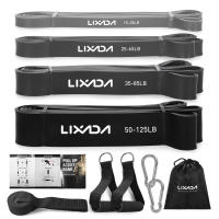 Lixada Set De Bandas De Resistencia Para Ejercicio De Potencia Con Anclaje De Puerta Manos Antideslizantes Y PU Para Entrenamiento De Muslos Pecho Y Biceps - details 3