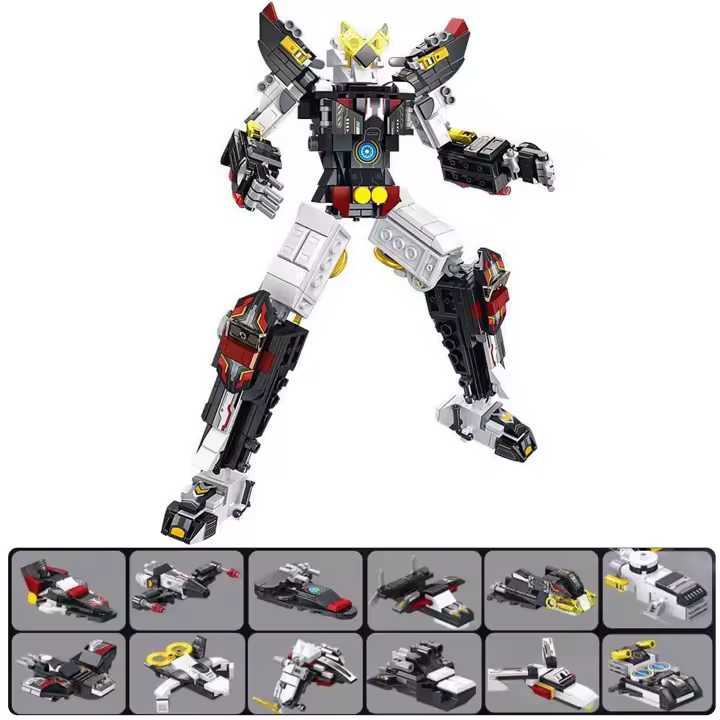 DAM. RX-0 Mecha 12 en 1, con 566 piezas. Construye 12 modelos individuales con 2 formas cada uno. 13x6x23cm. - 1