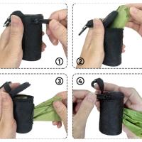 Bolsas De Basura Para Perros Nylon Ajustable Dispensador De Basura Móvil Para Viajes Herramientas De Limpieza Para Mascotas Universal Para Gatos Y Perros Color Negro - details 3