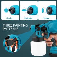 Pistola de pulverización eléctrica inalámbrica de alta potencia 800 ml, para muebles de automóviles y recubrimiento de acero - Compatible con Batería Makita 18V, Incluye Cargador y Accesorios - details 2