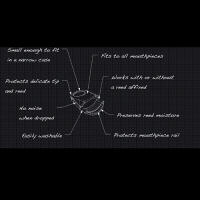 Tapa Protectora De Goma Para Boquilla De Saxofón Alto Y Tenor Clarinete Tamaño Medio Protección Delicada Para El Punto De Saliencia - details 2