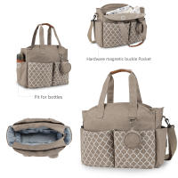 Bolsa de Pañales para Bebé de Gran Capacidad Bolsa de Maternidad Impermeable Multifuncional Portátil para Cuidado del Bebé Material de Poliéster - details 1