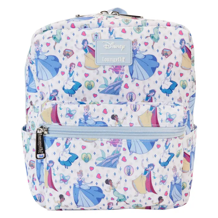 Mochila nylon Manga Style Princesas Disney Loungefly 24cm. Mochila ergonómica con amplio espacio. Diseño resistente y versátil para llevar tus pertenencias con estilo. - 1