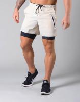 Shorts Deportivos Para Hombre Entrenamiento Correr Doble Capa Antiglareante Secado Rápido Fitness Shorts - details 7