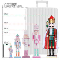 Nutcrackador De Madera 30CM Soldado Figura Artesanal Decoración De Navidad Para Escritorio Casa Regalo Para Niños - details 10