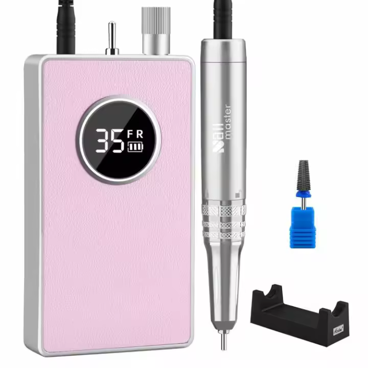 Beauty & Fashion Taladro Eléctrico de Uñas Profesional Portátil , Kit de orno de Manicura y Pedicura Para Salón de Uñas, Maquina Fuerte Para Quital Gel de Uñas Lima Eléctrica de 35000 rpm - 1