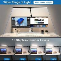 ORION91 Lámpara LED Fijar Mesa Flexo Gigante Color Negro🖤5 Tonos de Luz Regulable (73x80 cm) Oficina Teletrabajo Escritorio Ordenador - SpazioLuzio - details 1