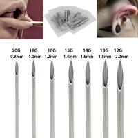 100PCS/Box Agujas De Tatuaje Desechables En Acero Inoxidable 316 Para Ombligo Pezón Oreja Nariz Labios Kit De Suministros De Tatuaje 12g/13g/14g/16g/18g - details 2