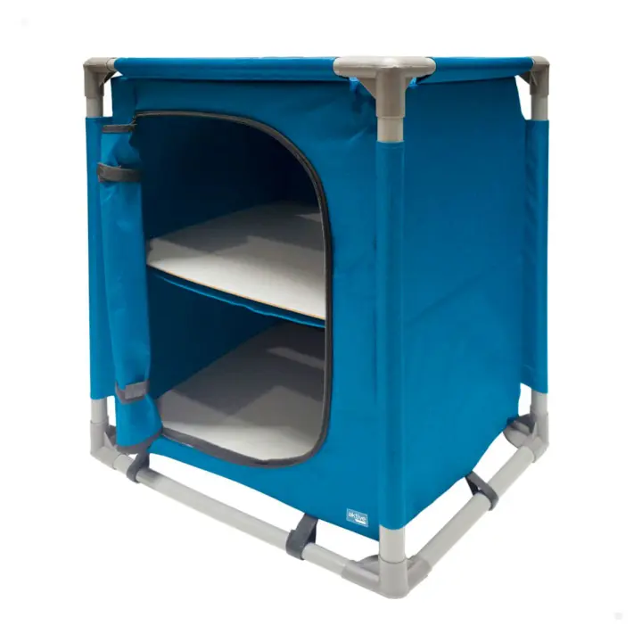 Armario plegable para camping Aktive Camping 2 estantes azul 66x56x46 cm - 1