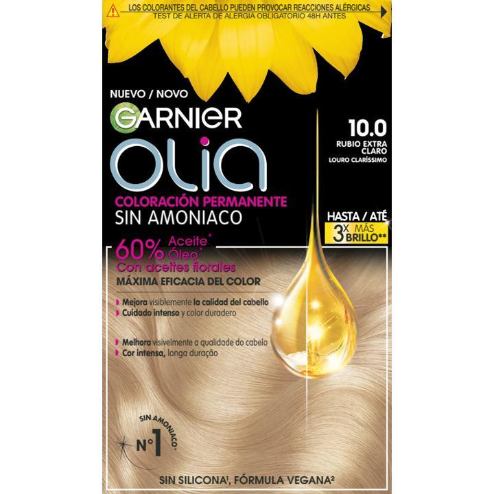GARNIER | Olia coloración permanente sin amoniaco con aceites florales y una máxima eficacia del color *En la crema colorante