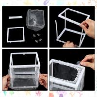 Caja De Criador De Peces Con Red Y Ventosas Para Acuario Caja De Incubación De Juveniles De PP+Malla Tamaño Pequeño 16x14x15cm Tamaño Grande 26x15x16cm - details 4