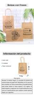 Pack de 12 a 42 unidades de bolsas de papel estampadas con frase, 21 cm, 3 frases, 3modelos, Bolsas papel,  Detalles para invitados, Regalos invitados de boda, Detalles de comunión para invitados, Detalles para celebraciones, Regalantes.com - details 0