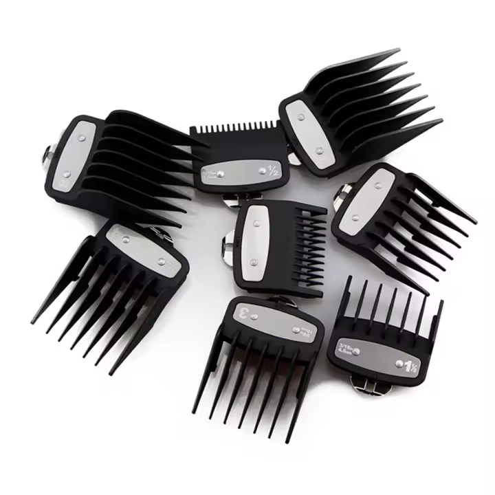 Guía para cortadora de pelo Wahl, peine de límite de corte, juego de 8 piezas, protectores estándar, piezas de sujeción, accesorios para cortapelos eléctrico - 1