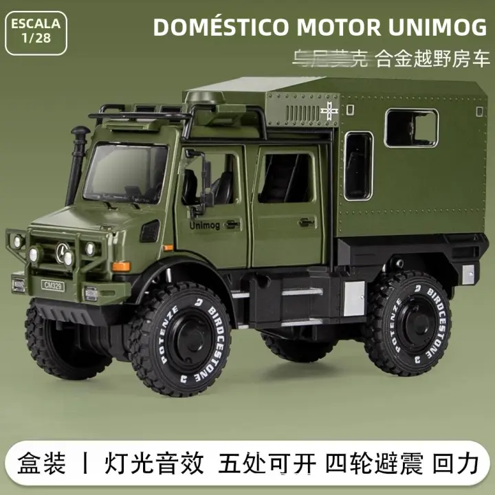 Modelo De Coche De Aleación Mercedes-Benz UNIMOG 1:28 Para Niños Regalo De Metal Con Absorción De Choque Off-Road Juguete Para Niños A313 - 1