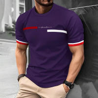 Camiseta Hombre Verano 3D Rayas Letras Estampado Hip Hop Trend Harajuku Streetwear Casual Cuello Redondo Oversize Tops Polyester - details 5