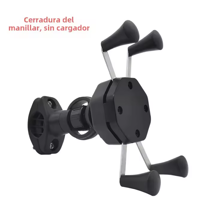 Soporte De Teléfono Para Manillar De Bicicleta Y Motocicleta Impermeable Con Carga USB Rotación De 360° X-grip Accesorio De Viaje - 1