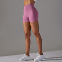Pantalones cortos deportivos de Yoga sin costuras para mujer, pantalones cortos deportivos para ciclismo, trotar, Fitness, cintura alta, Push Up, pantalones cortos de gimnasio, mallas, ropa de Yoga - details 24