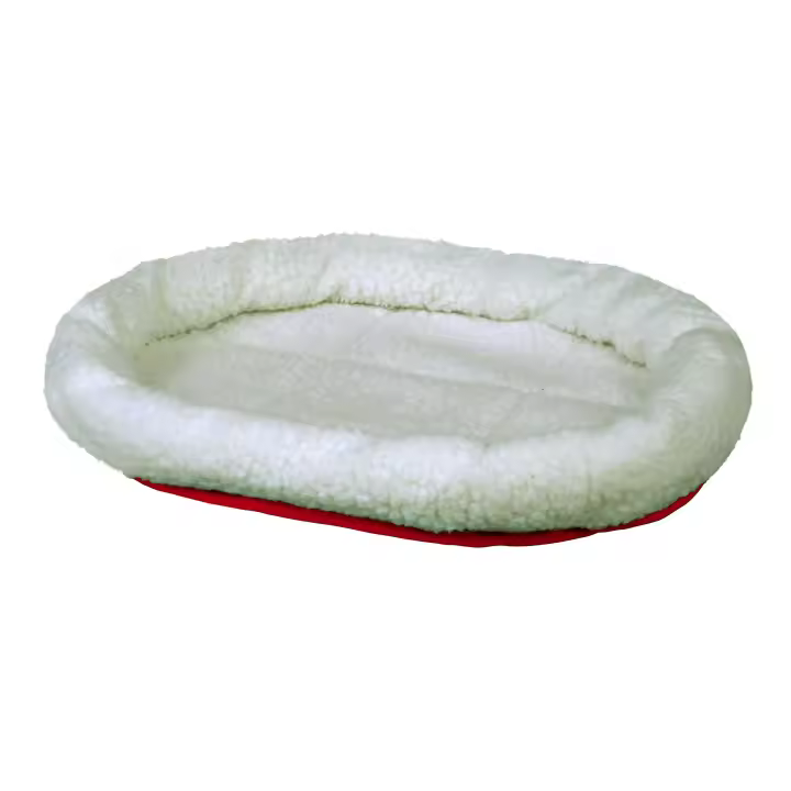 TRIXIE Bed, round, 47 × 38 cm, wool-white/red - 1