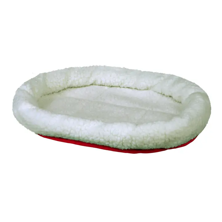 TRIXIE Bed, round, 47 × 38 cm, wool-white/red - 1