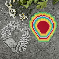 Molde De Corte De Metal En Formas Antiguas Con Grandes Pétalas Para Scrapbooking Álbumes De Fotos Estampado Y Embobado - details 0