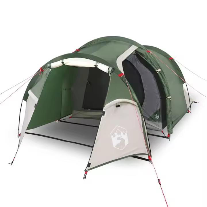 vidaXL Tienda de campaña túnel para 3 personas impermeable verde - 1