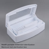 Caja De Desinfección Para Uñas 1pcs Herramienta De Uñas Plástica Blanca Estéril Para Aparatos De Acero Metal Tijeras Y Pinzas - details 2
