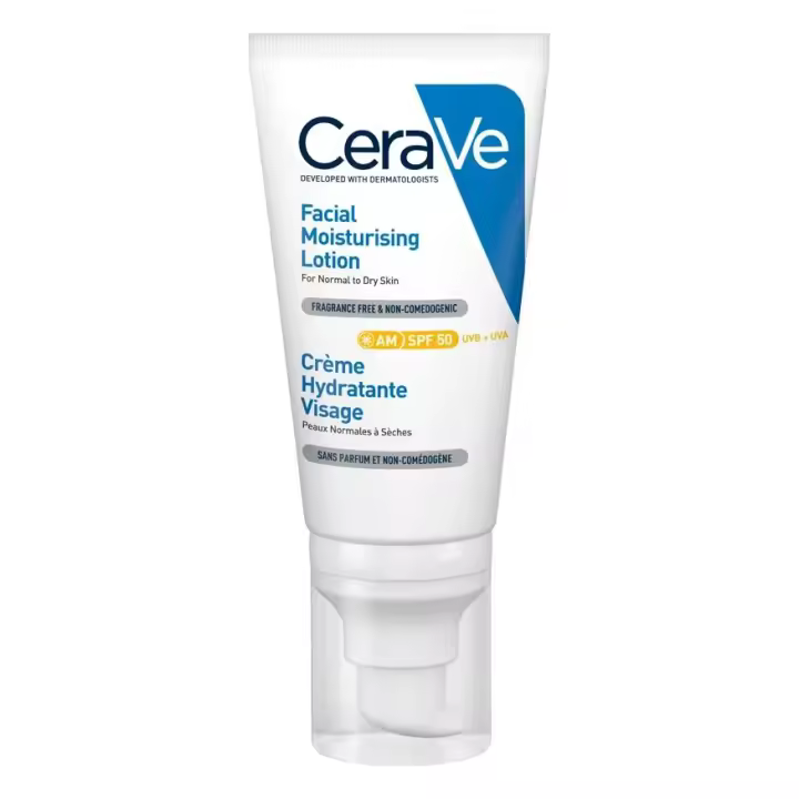 CERAVE LOCIÓN HIDRATANTE ROSTRO SPF 50 PIEL NORMAL A SECA - 1